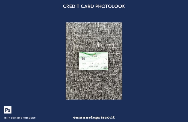 modello frontale photolook per carta classica visto bancario Marocco Credit Agri